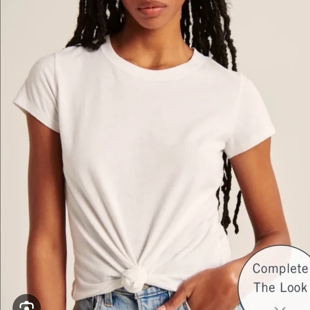 NWT Abercrombie & Fitch Knotted Crew Tee in Olive